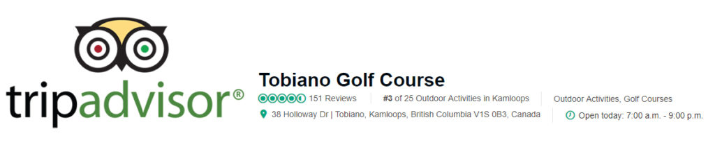 Review Tobiano Golf Course Kamloops TripAdvisor